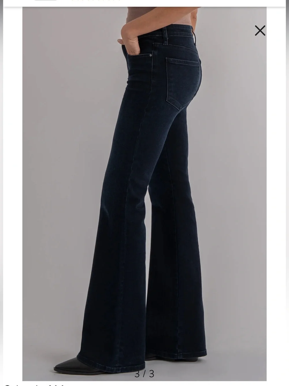 Kut from the Kloth Dark Chacoral ANA High-Rise Fab Ab Flare Jeans